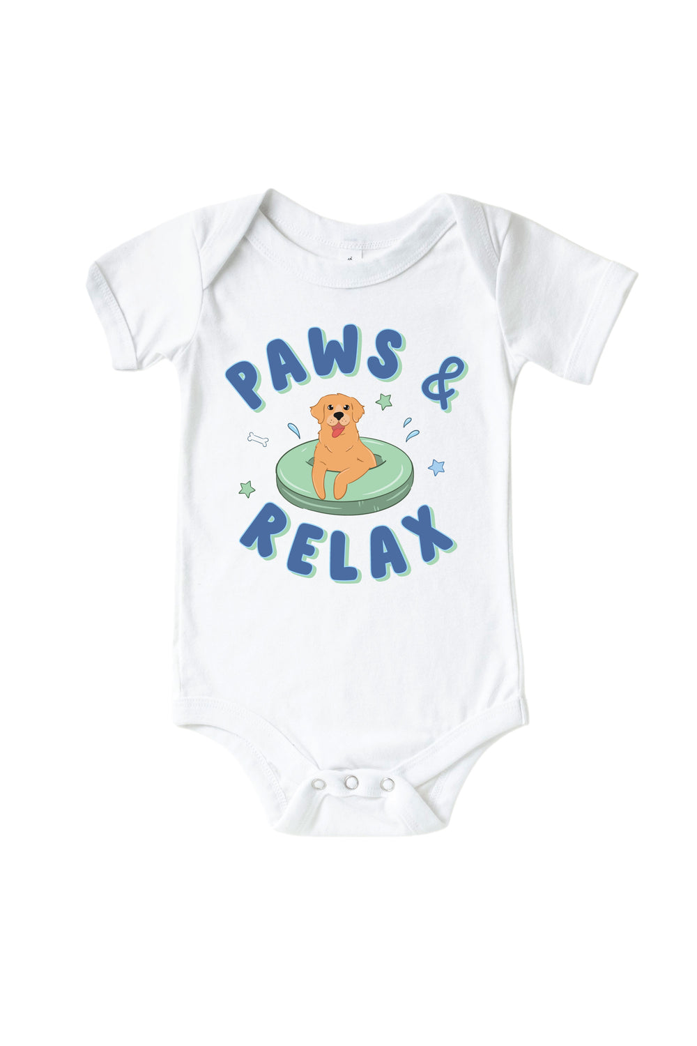 dog print graphic bodysuit and tee set for babies