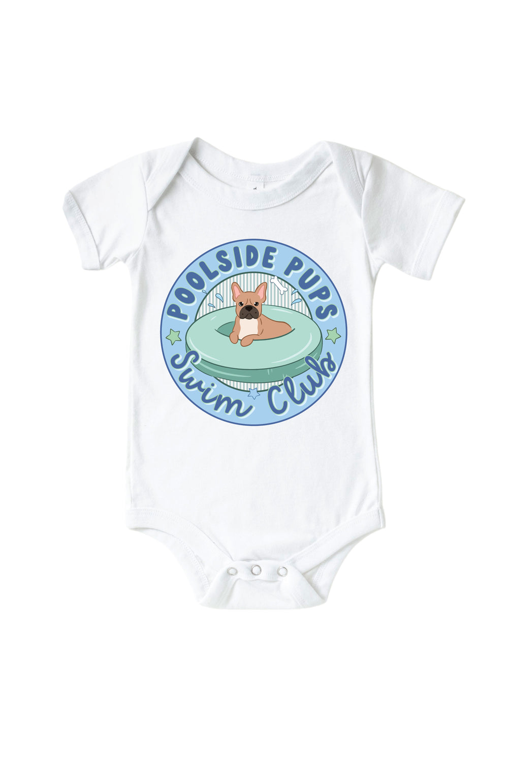 dog print graphic bodysuit and tee set for babies