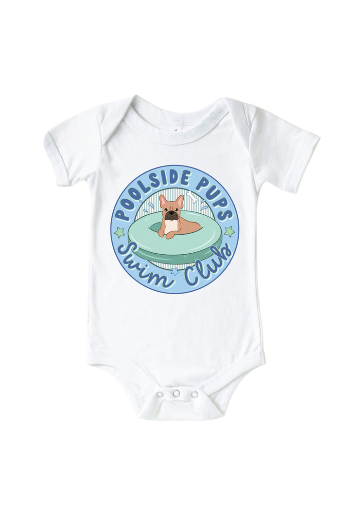dog print graphic bodysuit and tee set for babies
