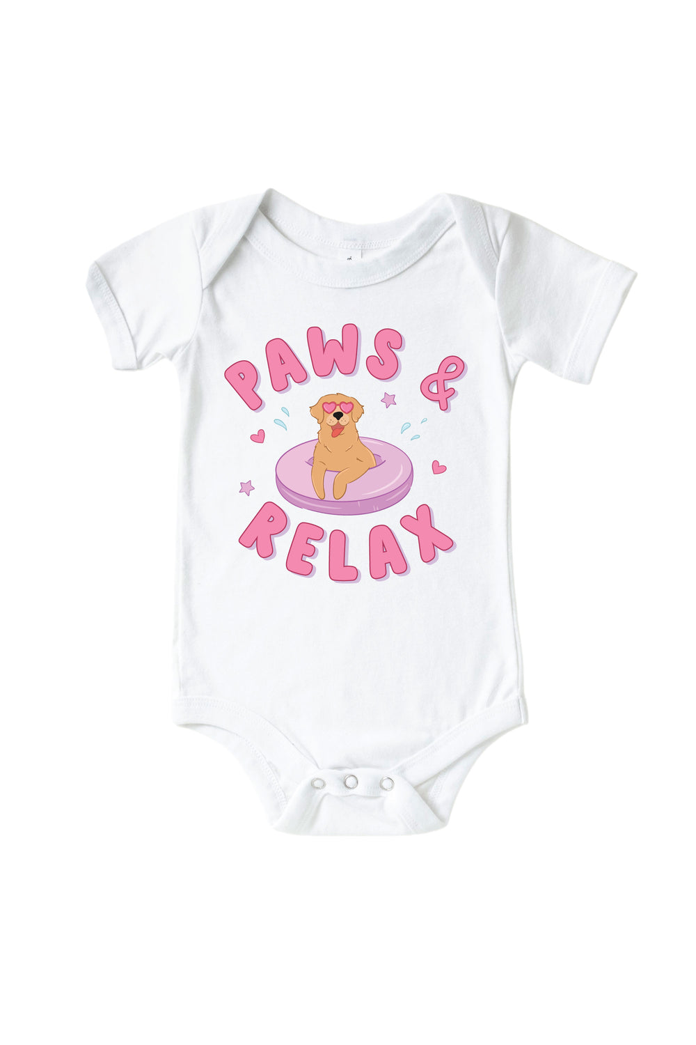 dog print graphic bodysuit and tee set for babies
