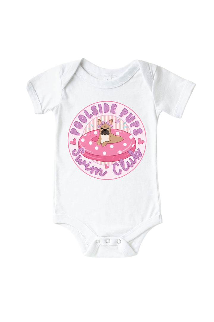 dog print graphic bodysuit and tee set for babies