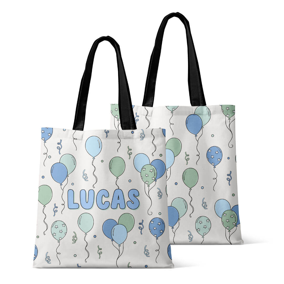 Personalized Tote Bags | Party Time Blue