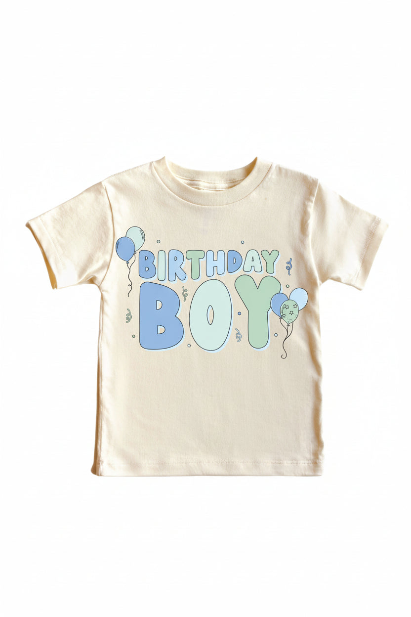 blue birthday boy graphic tee