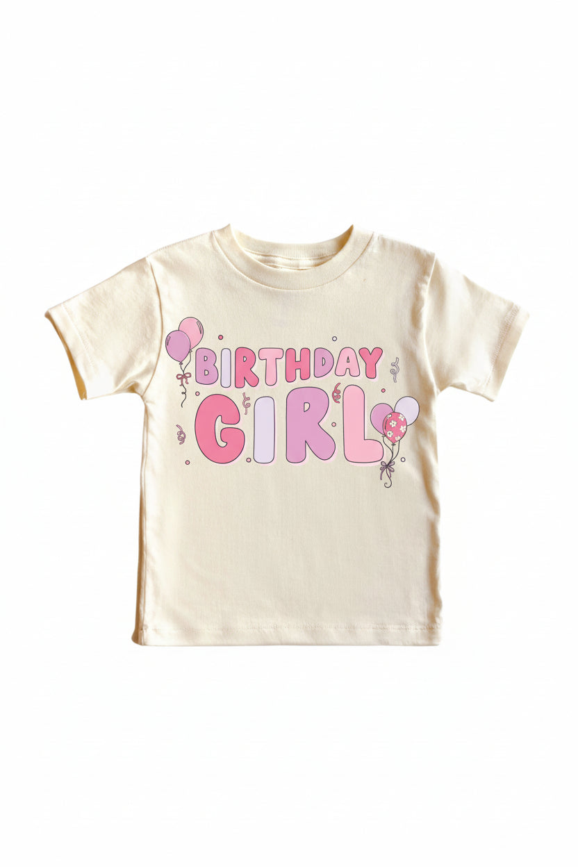 birthday girl graphic tee for kids 