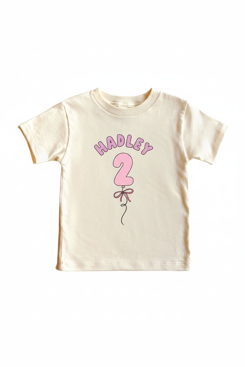 2nd birthday personalized graphic tee for girls 