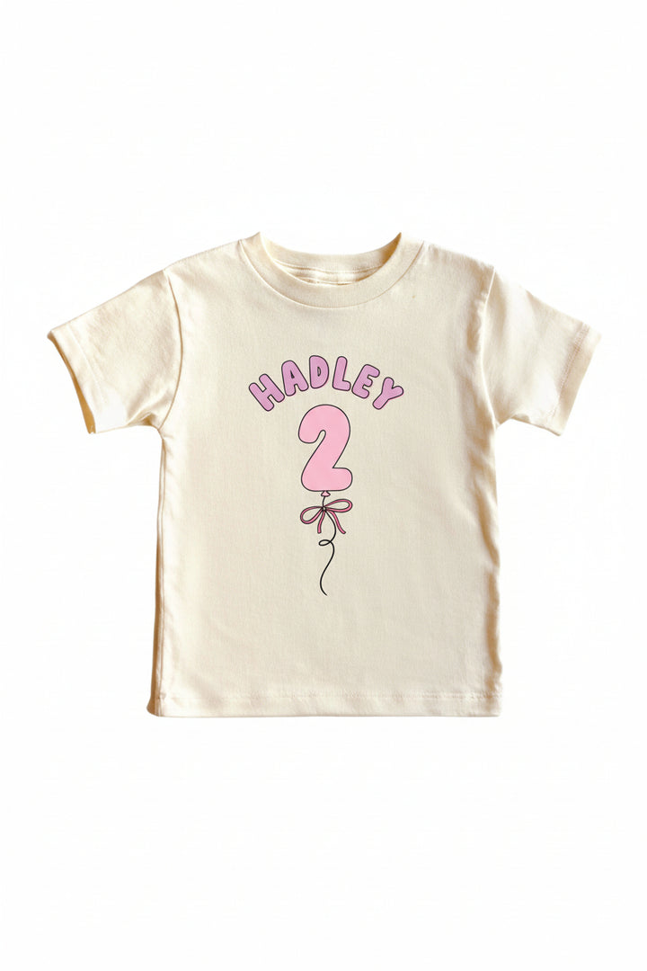 2nd birthday personalized graphic tee for girls 