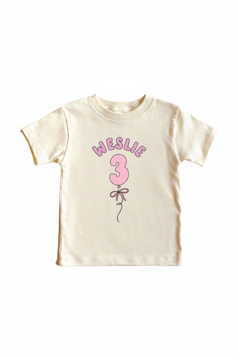 3rd birthday personalized graphic tee for girls 