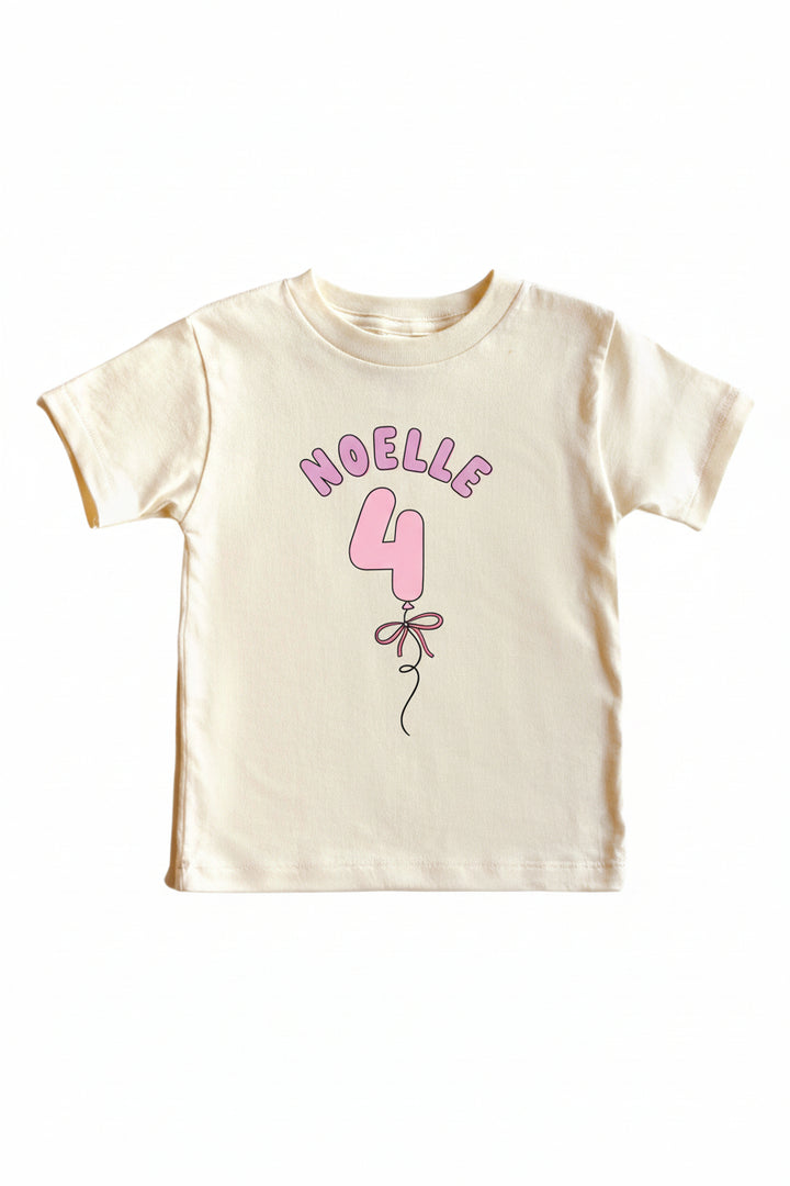 4th birthday personalized graphic tee for girls 
