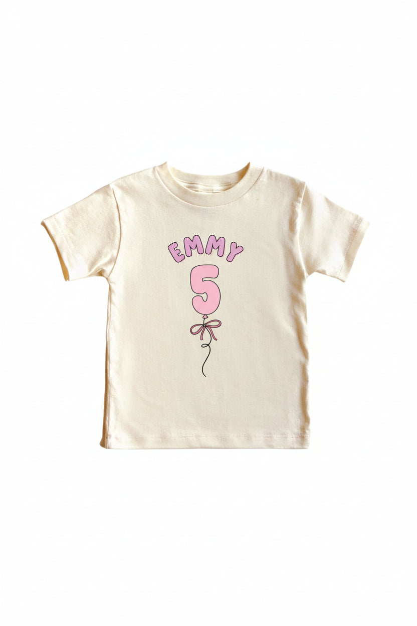 5th birthday personalized graphic tee for girls 