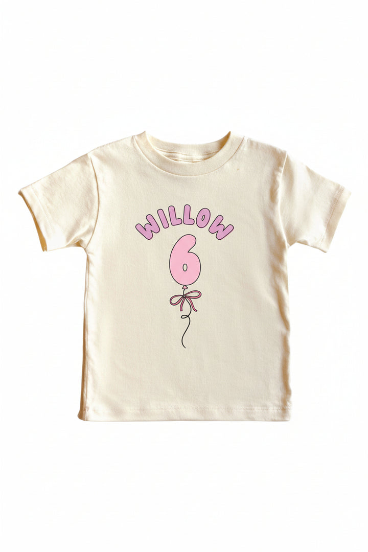 6th birthday personalized graphic tee for girls 