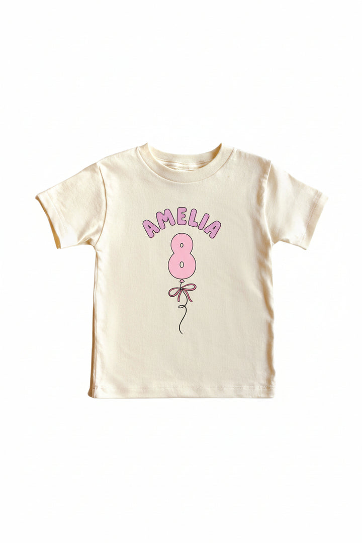 8th birthday personalized graphic tee for girls 