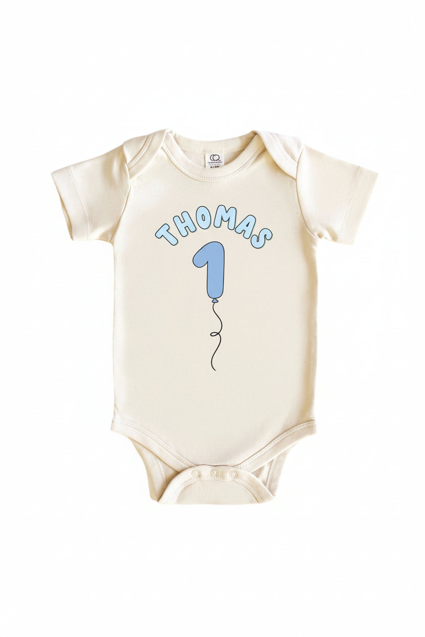 1st birthday personalized bodysuit for boys