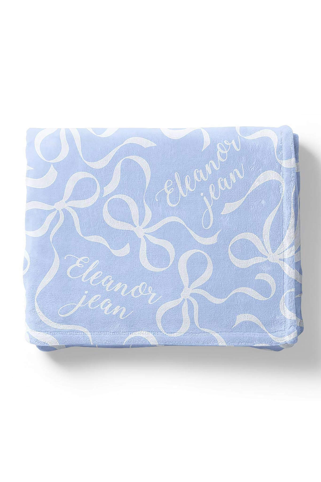 Blue-tiful Bows Personalized Kids Blanket