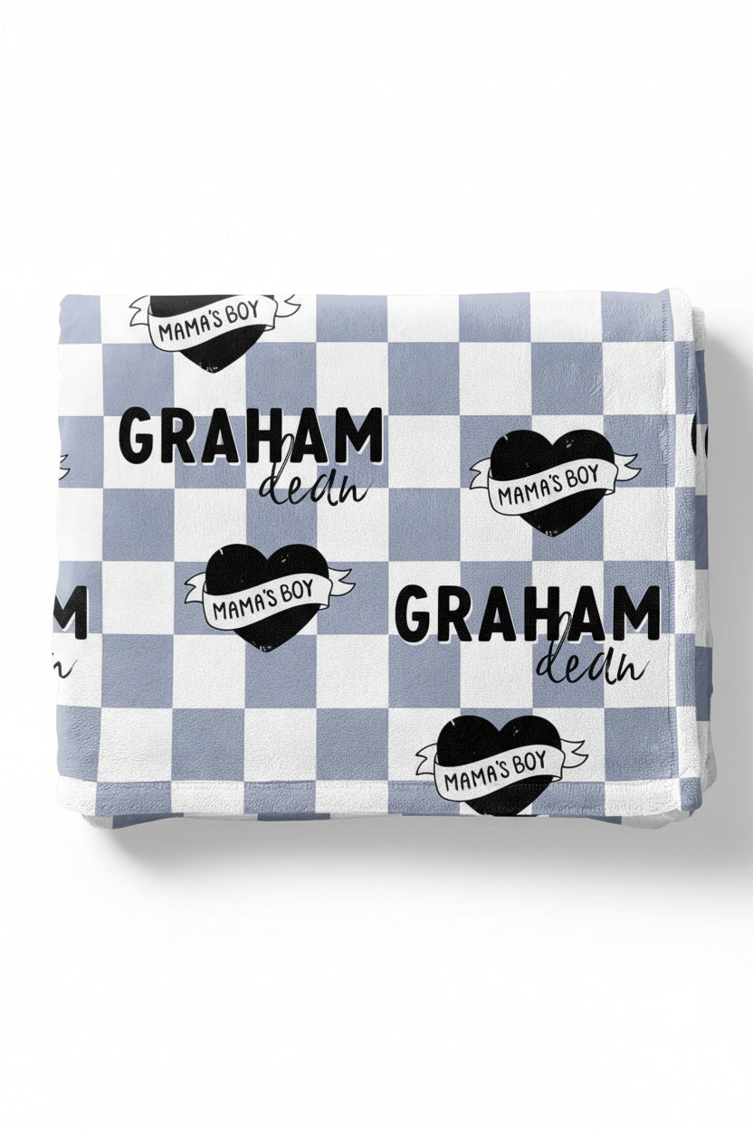 Mama's Boy Personalized Kids Blanket