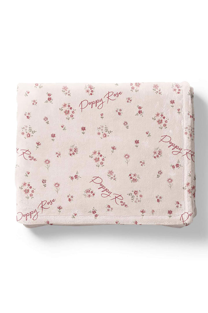 vintage flower personalized kids blanket 