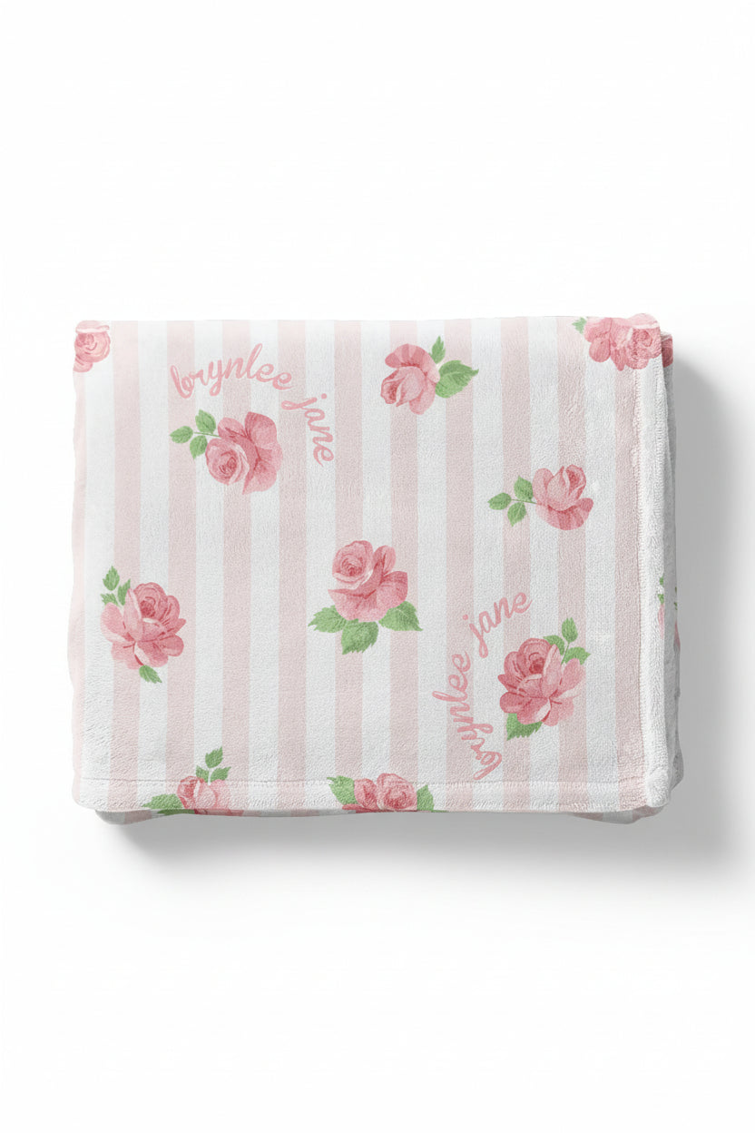rosy & cozy personalized kids blanket 