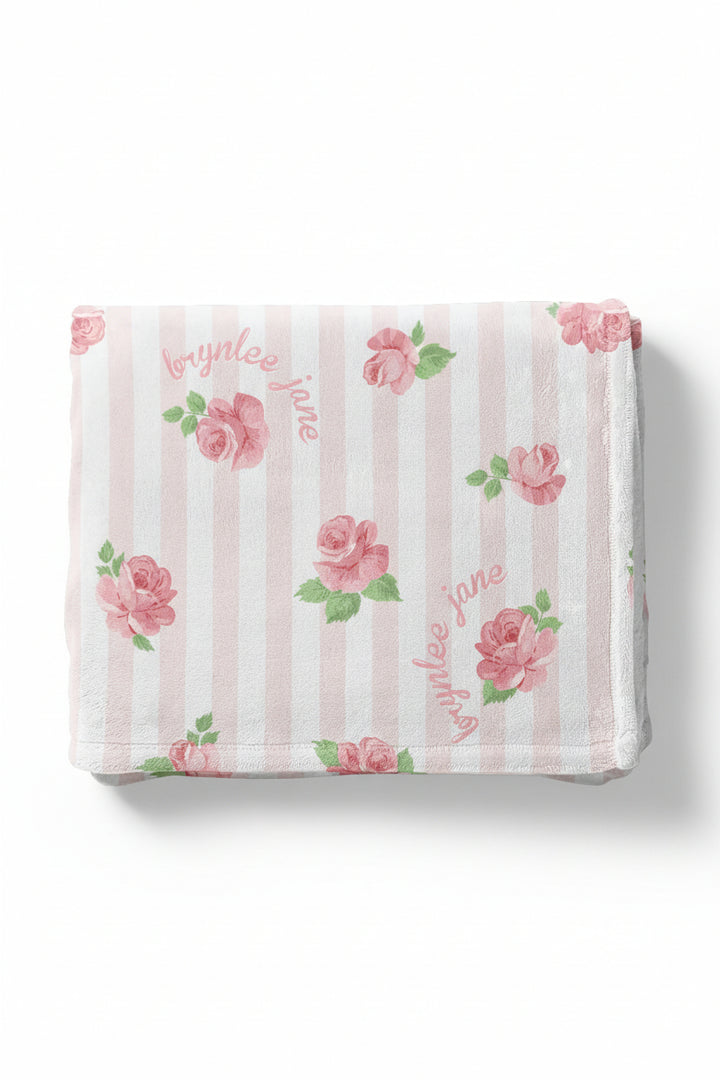 rosy & cozy personalized kids blanket 
