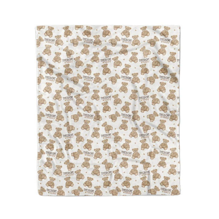 gender neutral personalized teddy bear blanket for kids