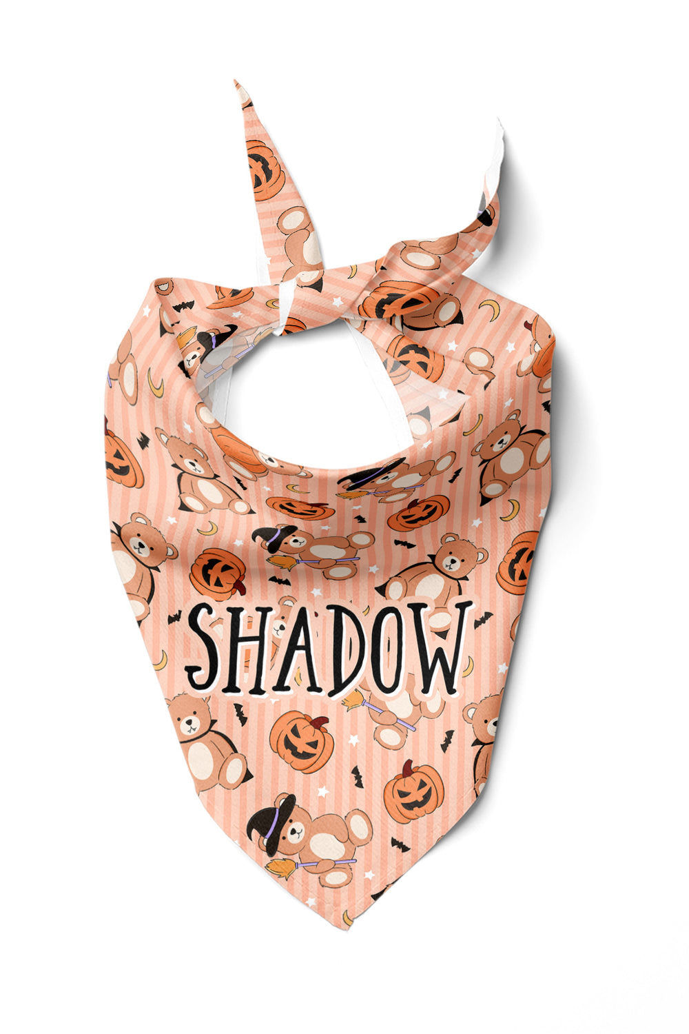 Caden Lane orange bandana with Halloween-themed design and 'Shadow' text on a white background