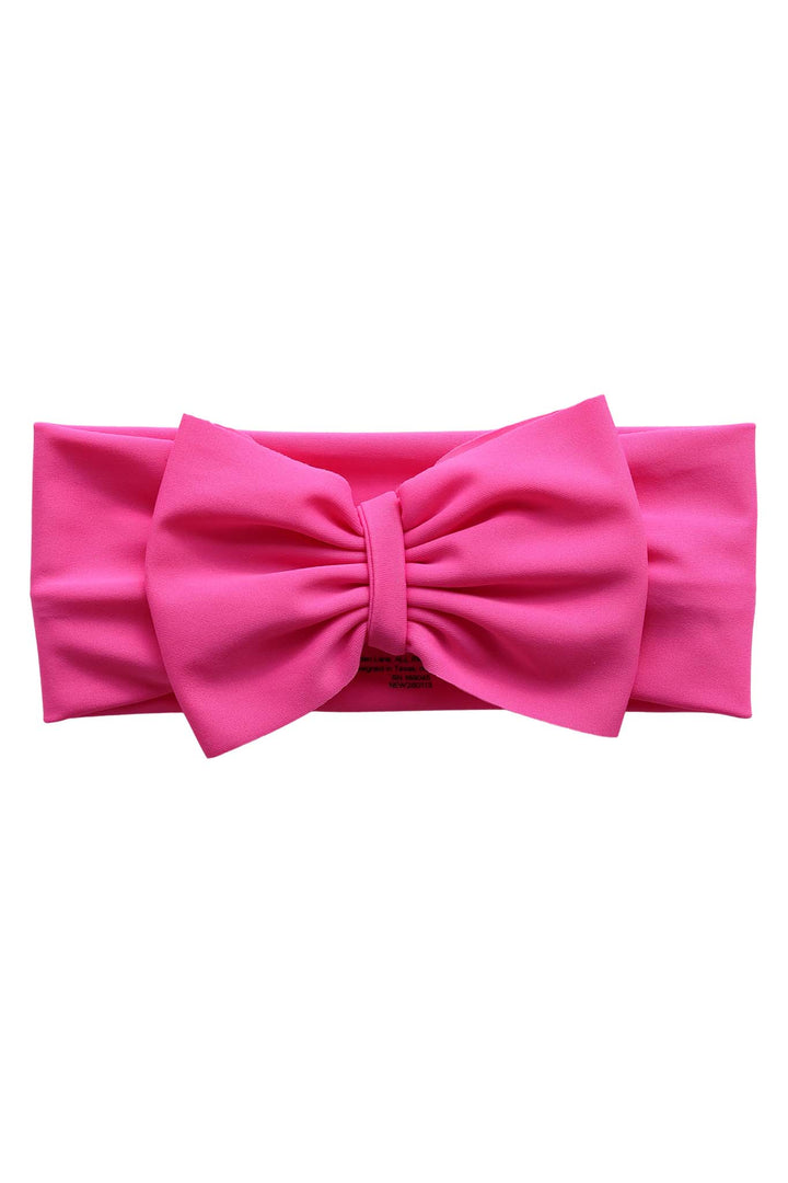 bright pink swim bow