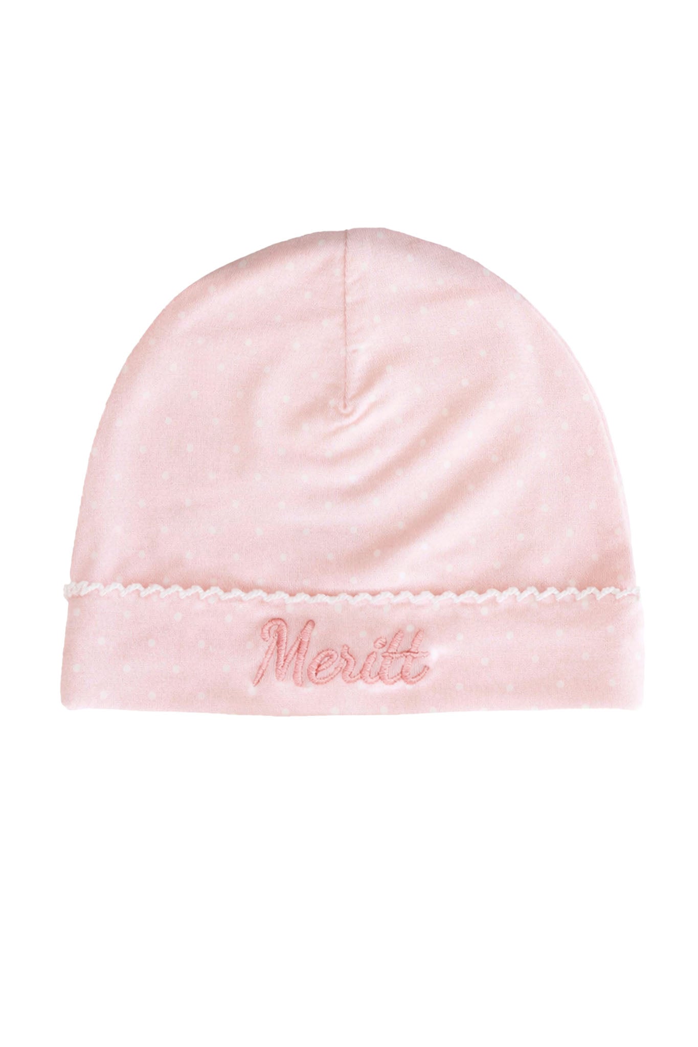 Picot Trim Bamboo Hat | Baby Pink