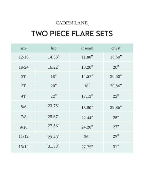 Sizing chart
