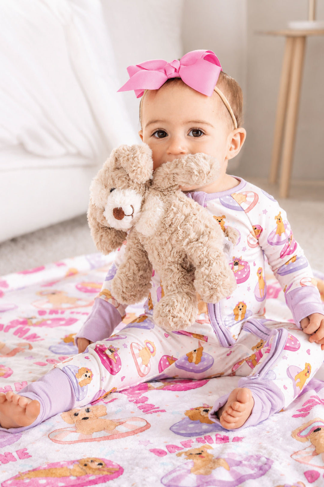 poolside pups pink kids blanket for babies