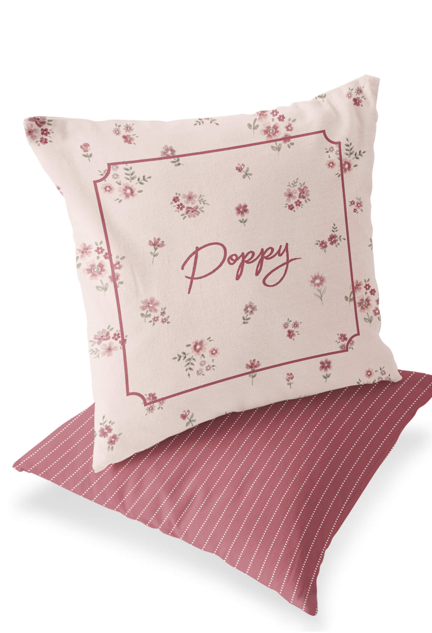 Precious Posies Personalized Accent Pillow