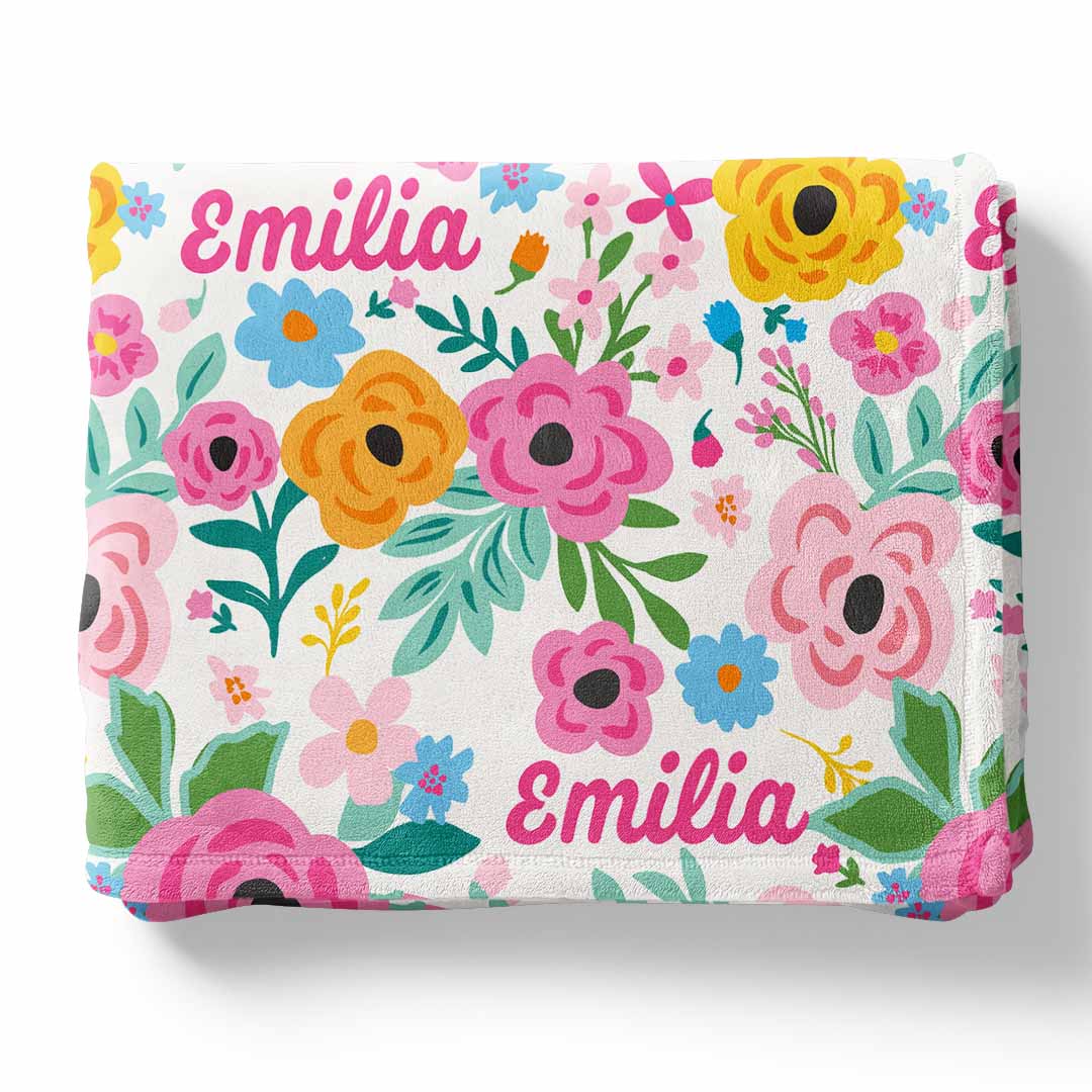 poppy personalized kids blanket 