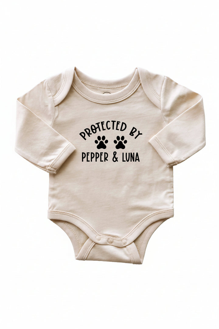 Personalized Long Sleeve Graphic Bodysuits | Natural