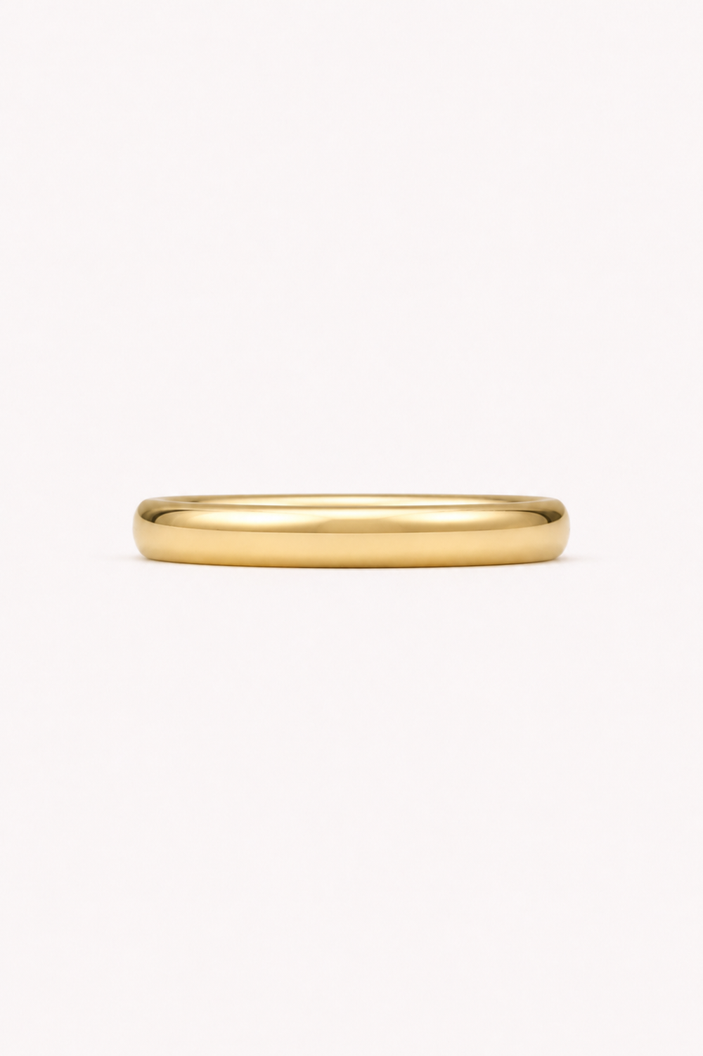 Caden Lane gold personalized ring with a smooth minimalist band, shown on a white background. 