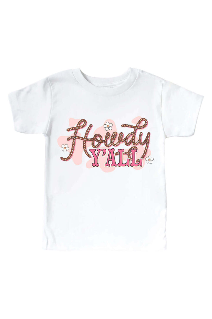 howdy y'all graphic tee for kids 