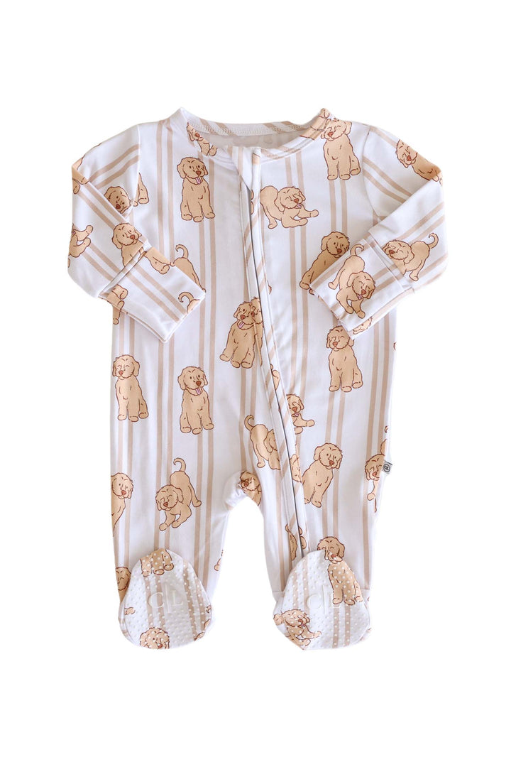 caden lane ruff life zipper footie – lab design for newborns
