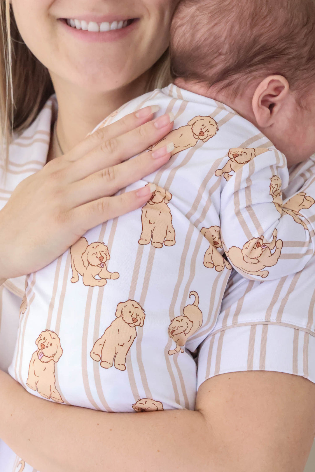 caden lane baby zipper footie with dog print