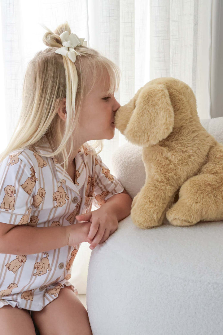caden lane mommy and me girls two piece lounge set – golden retriever and lab design