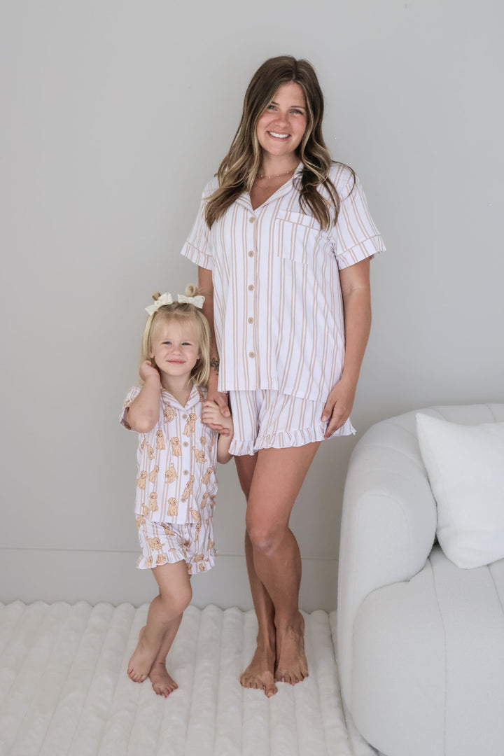 caden lane girls two piece lounge set with lab print