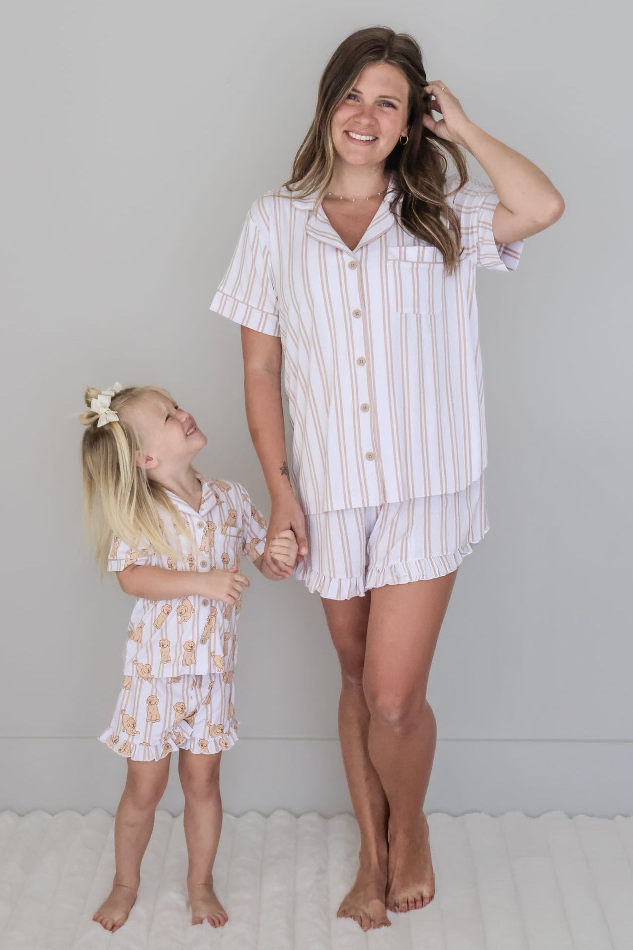 Women's Two-Piece Short Lounge Set | Stripe Life