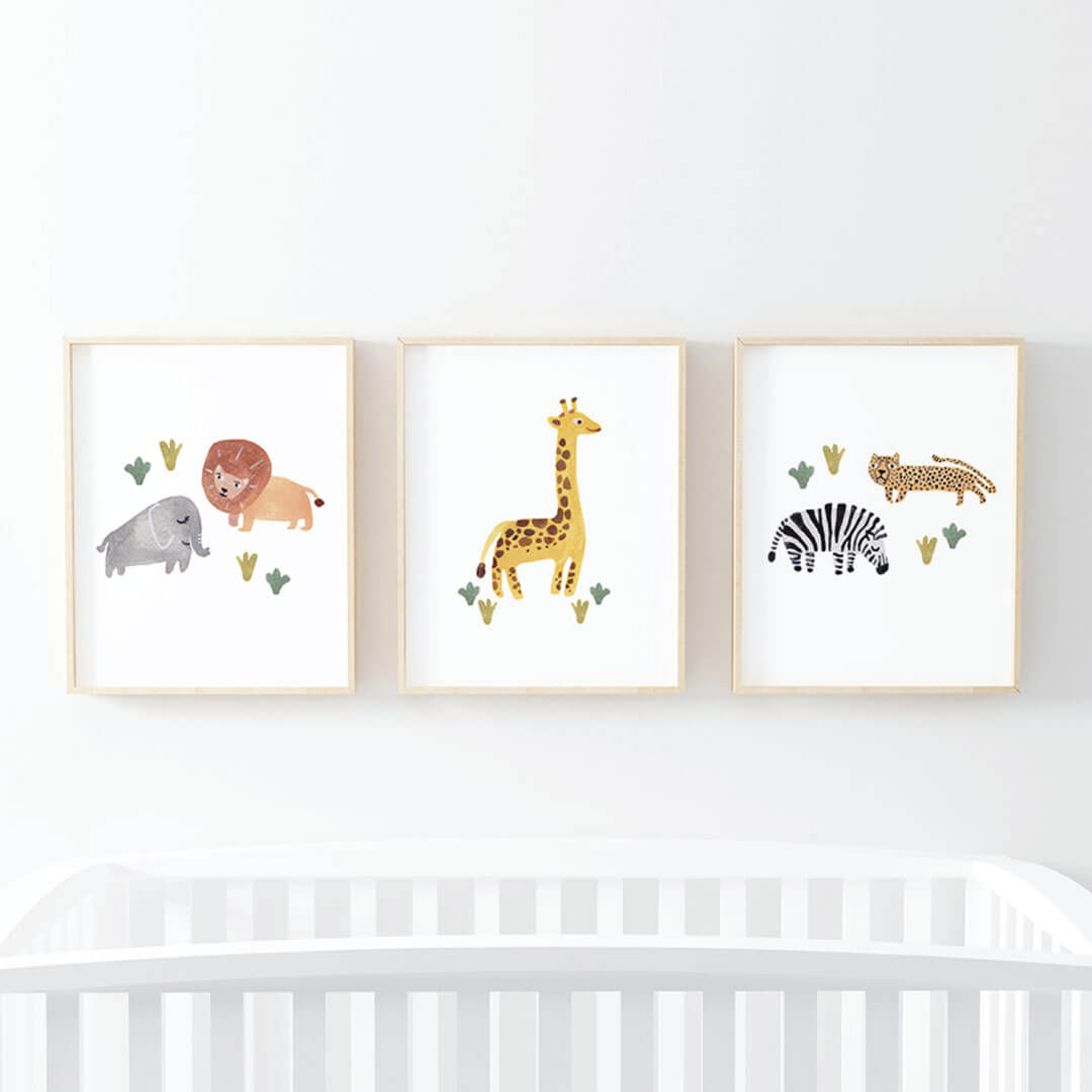 safari party nursery art