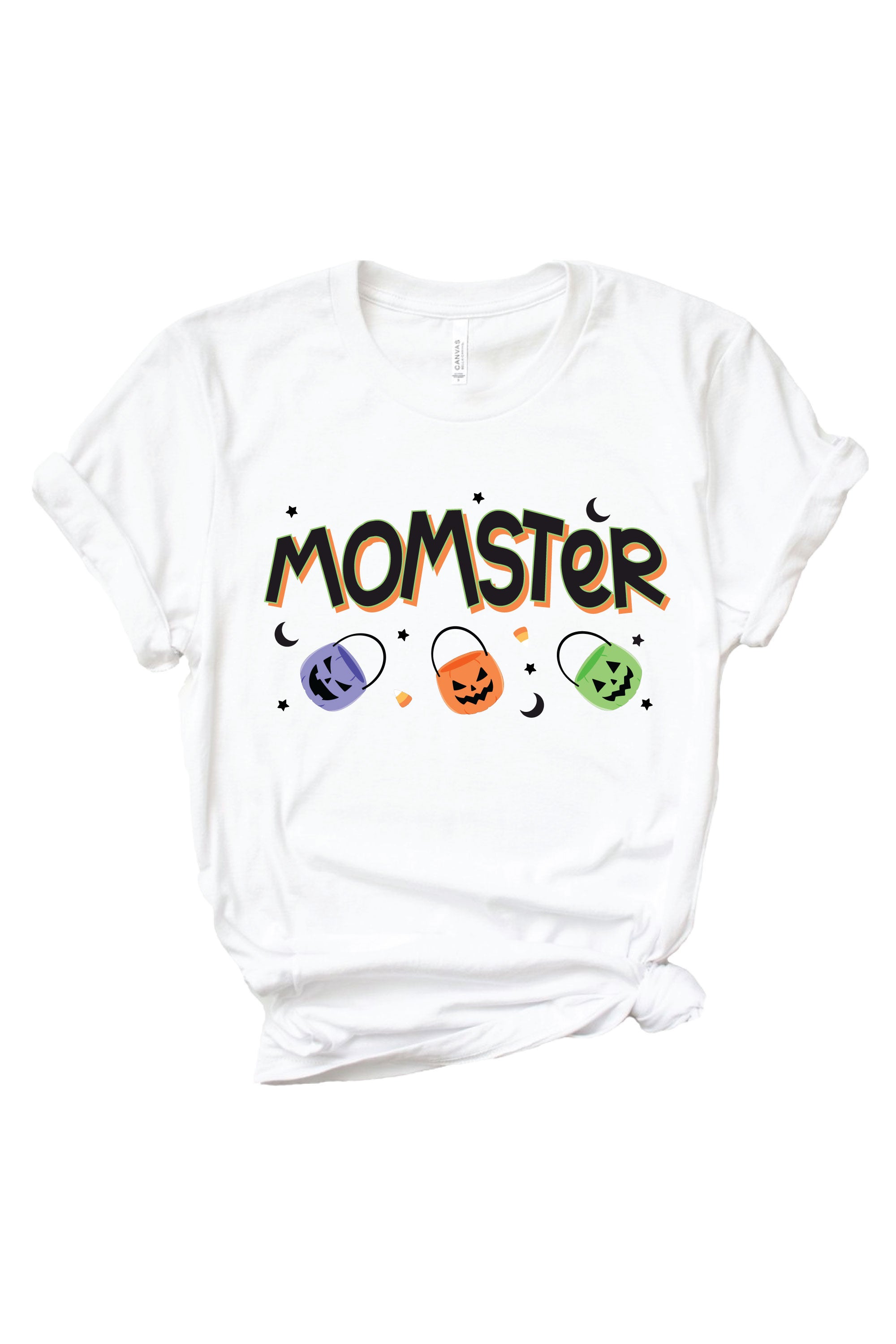 'Momster' Adult Halloween Graphic Tee | White