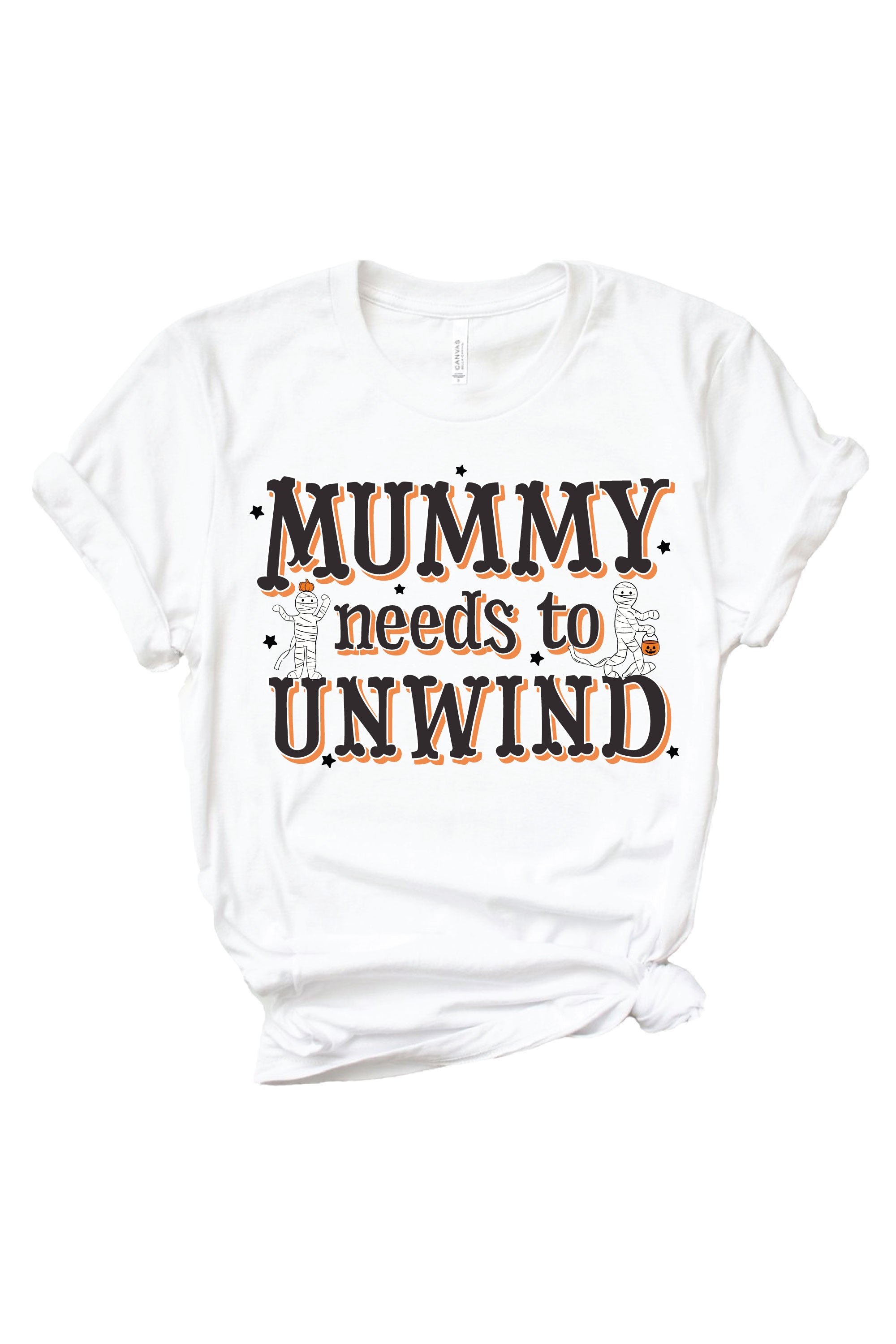'Mummy Needs To Unwind' Women's Halloween Graphic Tee