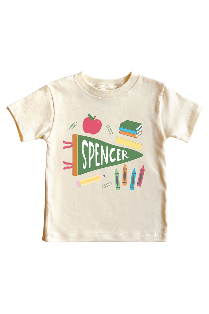 back to school personalized tee for boys
