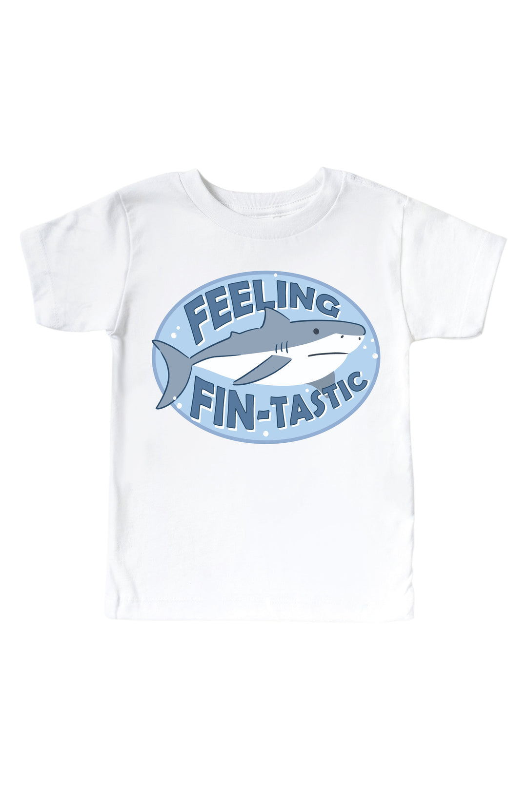 white shark graphic bodysuit for babies
