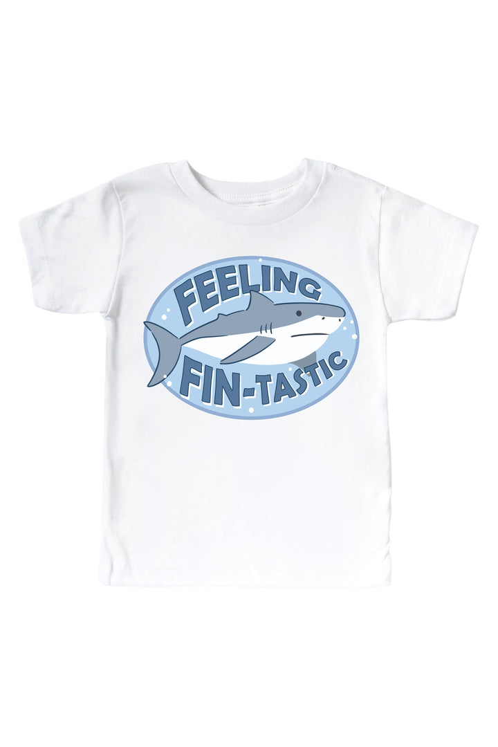 white shark graphic bodysuit for babies