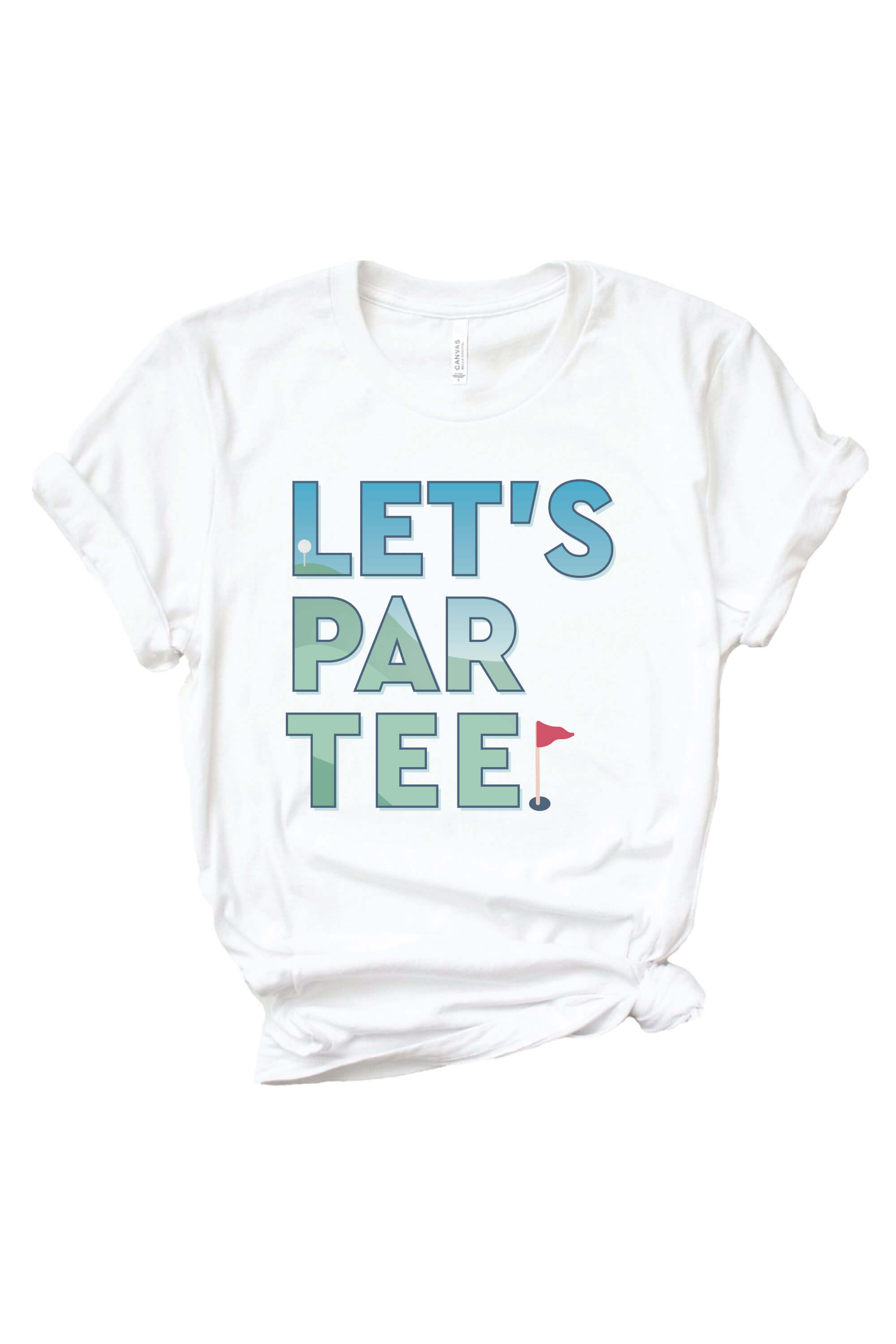 Let's Par Tee Adult Graphic Tee | White