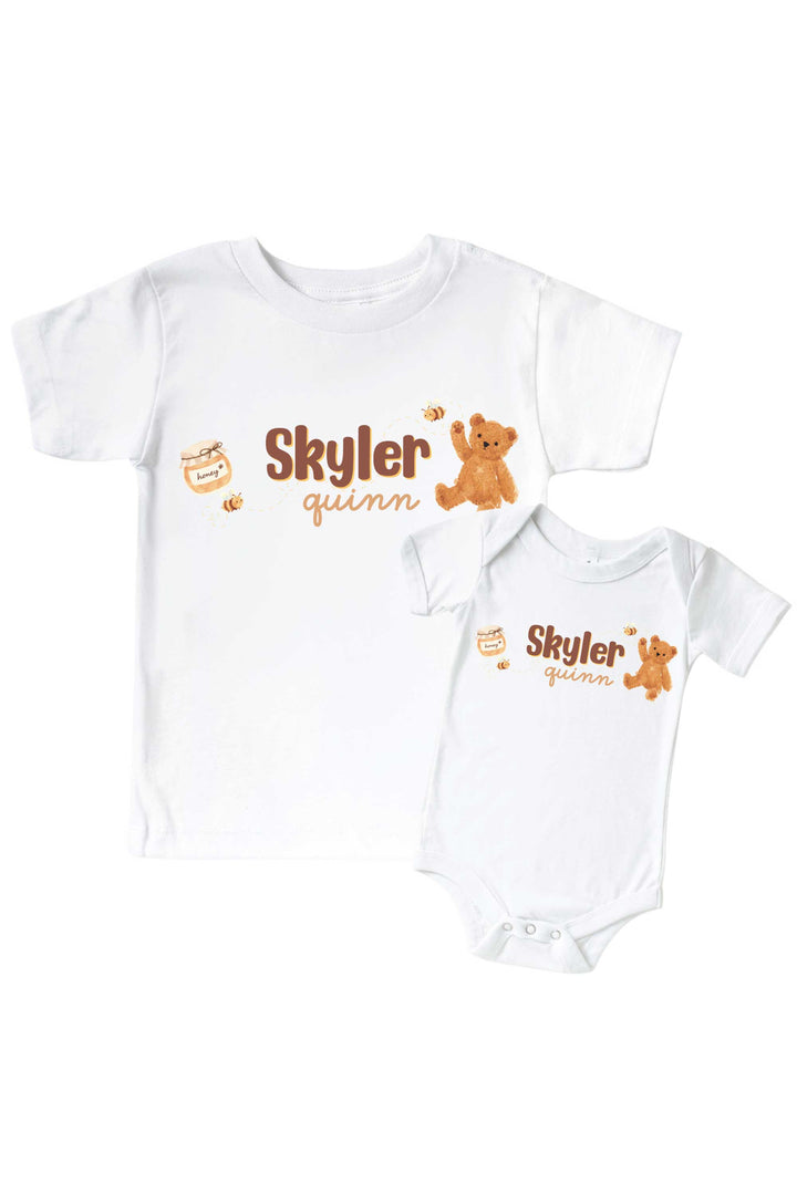 honey bear graphic tee and bodysuit 