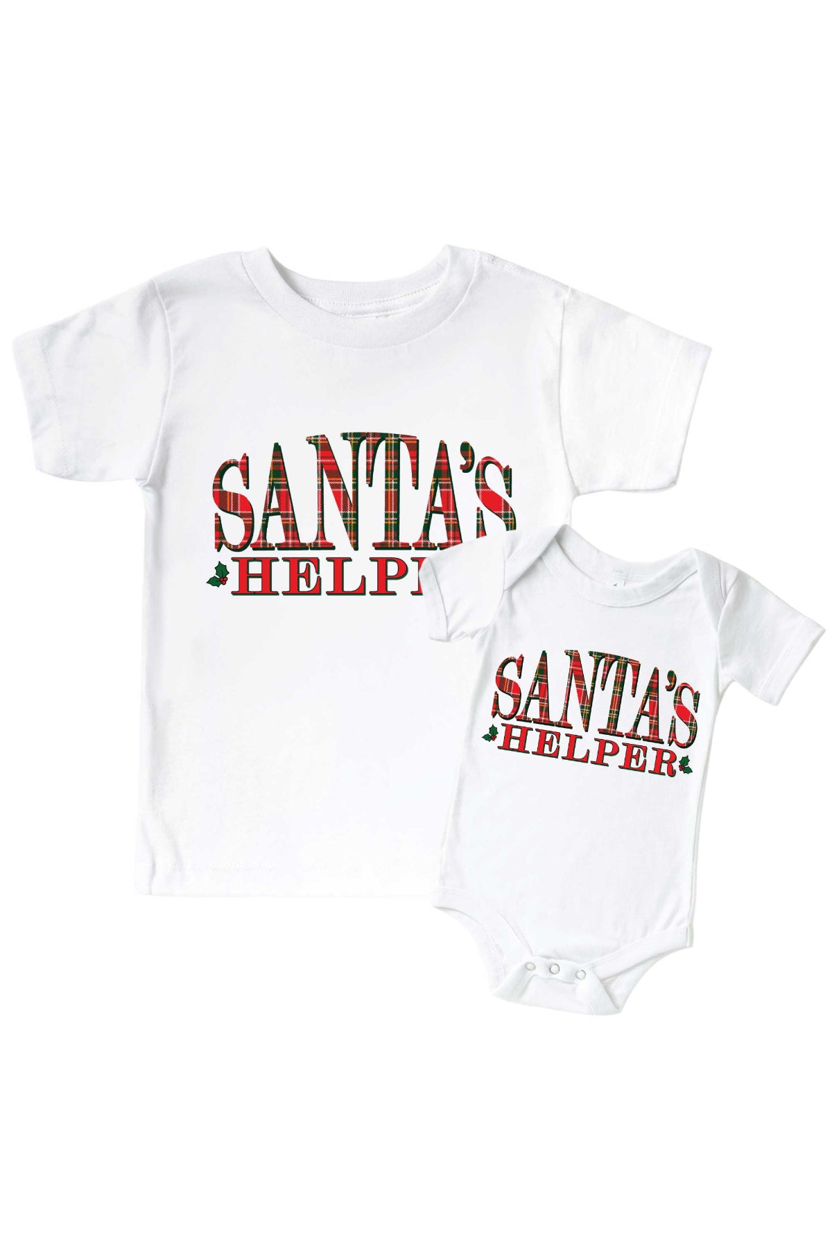 'Santa's Helper' Baby Graphic Bodysuit & Kids' Graphic Tee