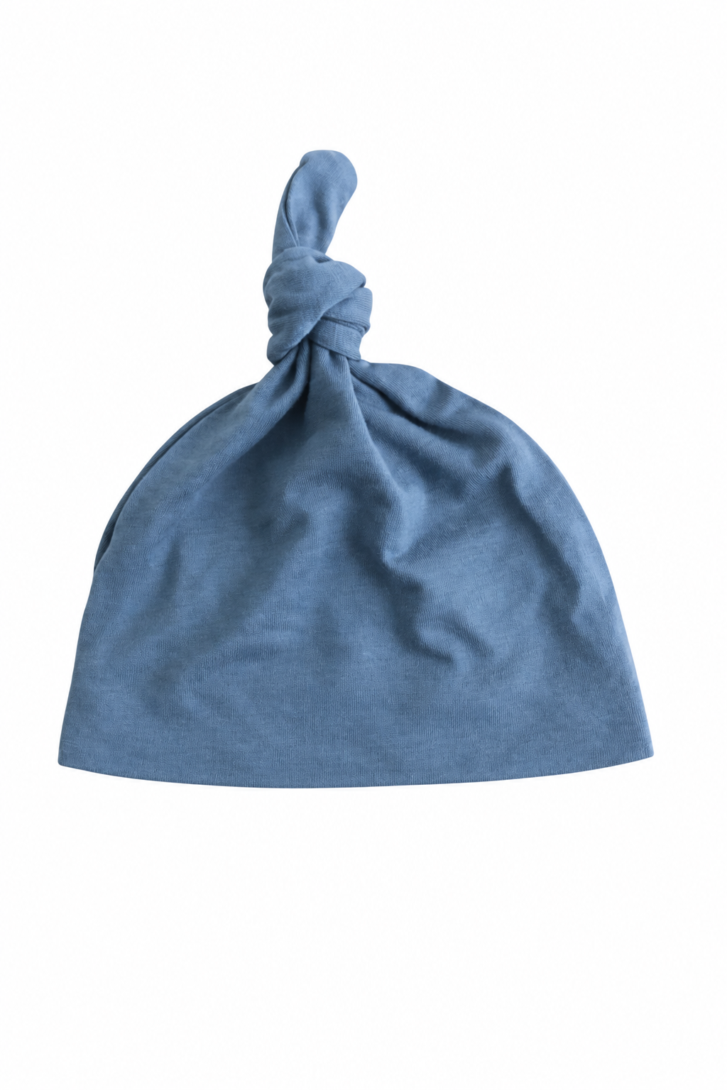 Caden Lane Solid Dusty Blue baby knot hat