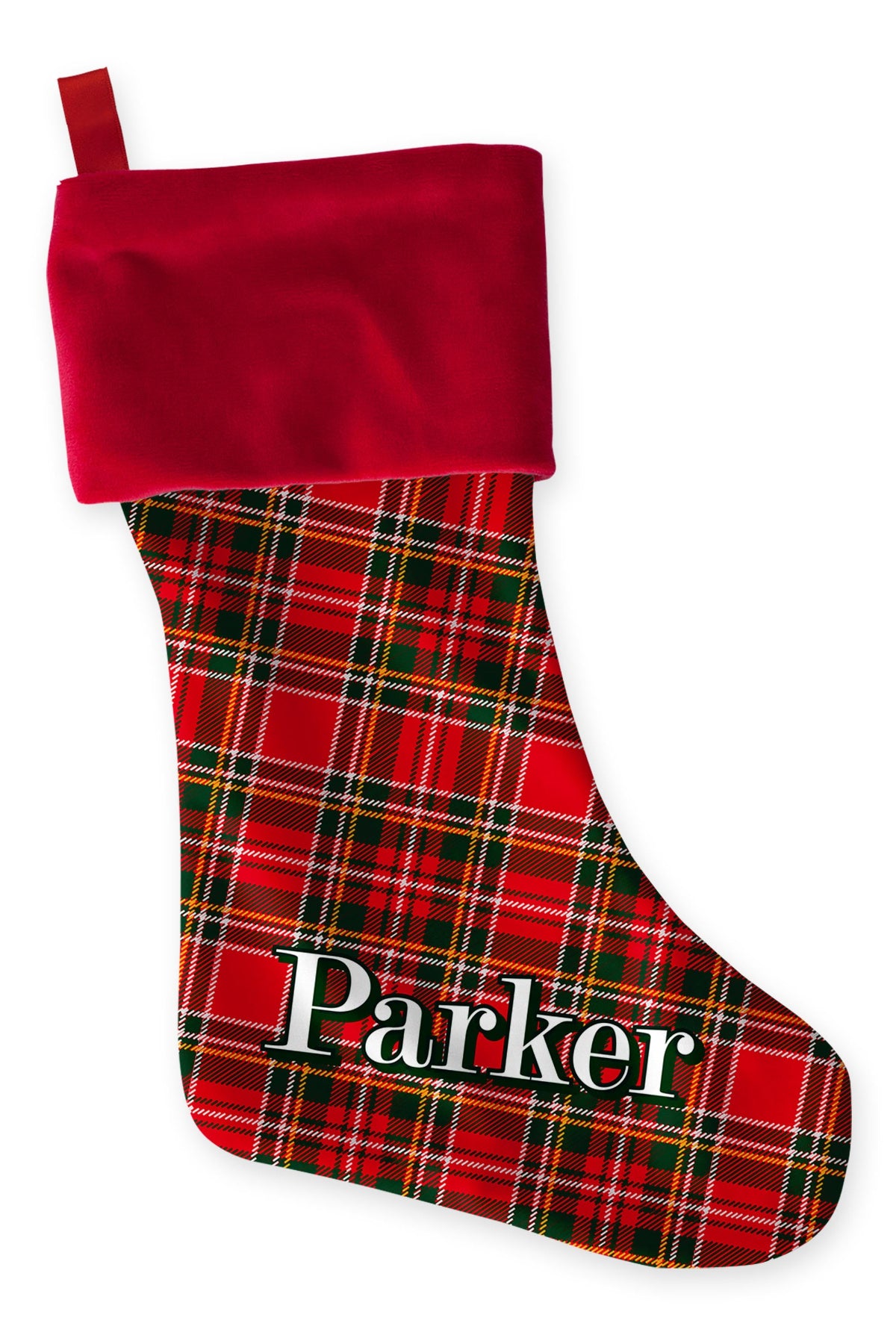 Personalized Christmas Stocking | Plaid Tidings