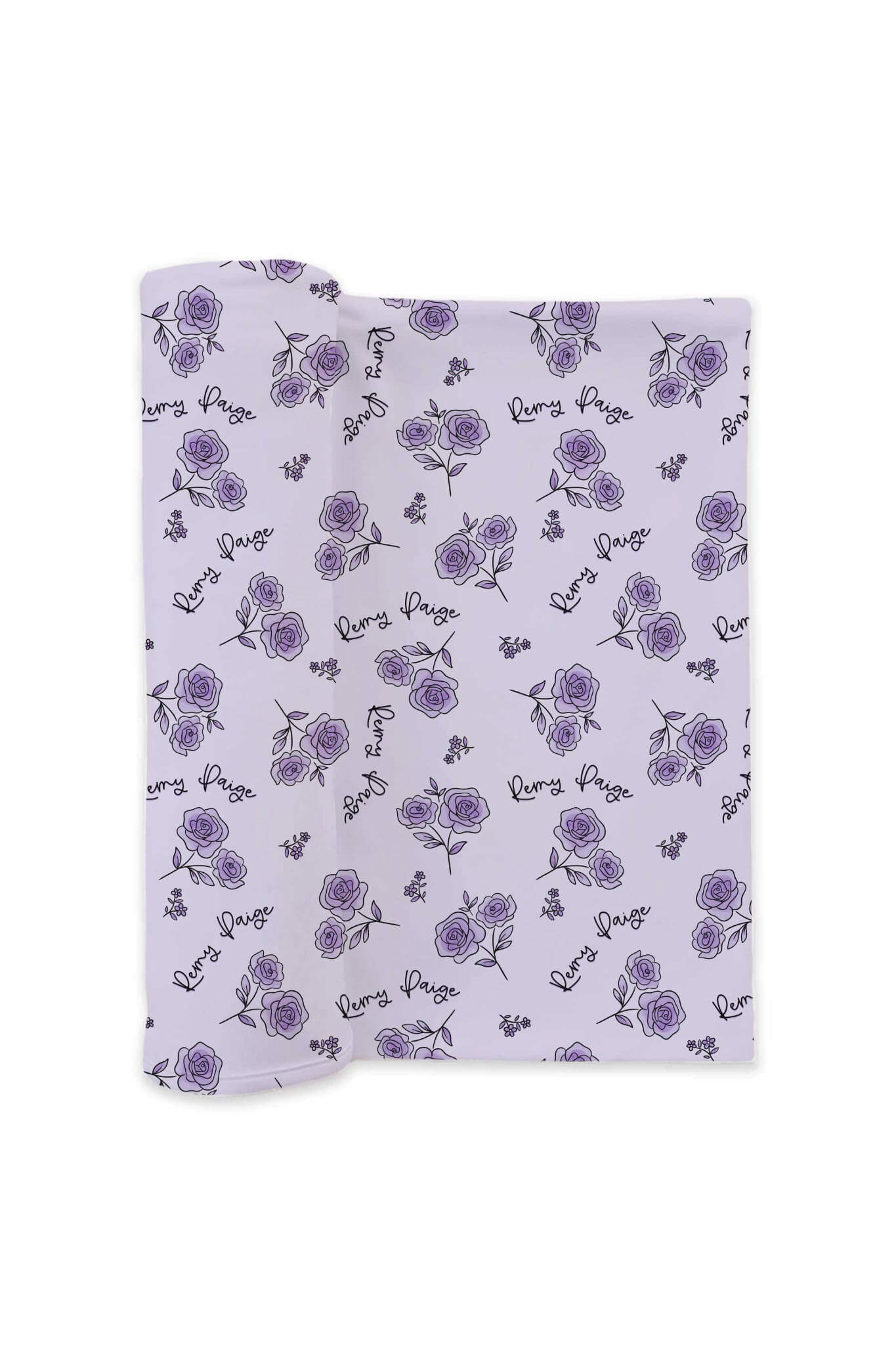 Personalized Swaddle Blanket | Amethyst Garden