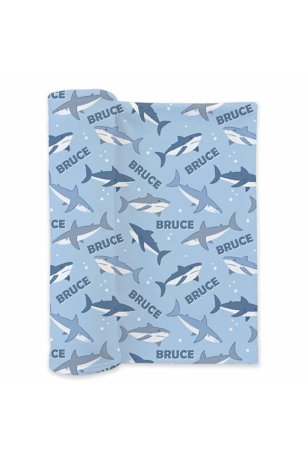 fin friends shark print swaddle blanket for newborns